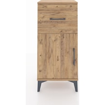 Arges Komodin Tek Raflı Tek Çekmeceli Tek Kapaklı 44x30x96 Ça... Çam