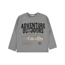 Civil Boys Adventure Baskılı 6-9 Yaş Sweatshirt - Gri