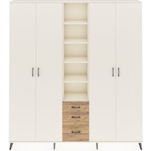 Arges Dolap 17 Raflı 3 Çekmeceli 4 Kapaklı 220x30x243 Aytaşı-aytaşı/çam Aytası/atlas Çam