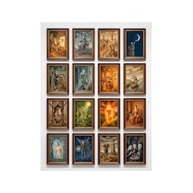 Remedios Varo Tabloları 16'lı Sticker Seti Laptop Defter Ajanda Etiketi Çok Renkli
