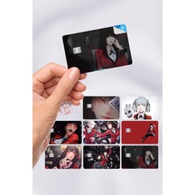 Kakegurui Kart Kaplama Sticker 8 Adet Çok Renkli