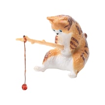 Suntek Kedi Balıkçılık Heykelcik Bahçe Leopar Turuncu Için