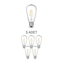 Cata Ct-4353 St64 Rustik Led Ampul 8w Günışığı - 5 Li Paket