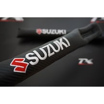 Suzuki Logo Karbon Desen Koltuk Arası Fitili 2 Li Set New Style
