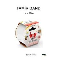 Vege -beyaz- Tamir Yalıtım Bantı , Duct Tape Tamir, Hobi, Ağır Ambalaj - 5cm X 10mt - 680256910