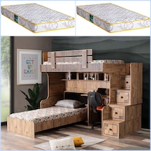 Setaymobilya Ranza, Natural Ranza Karyola Çalışma Masası + 2 Comfort Yatak Setaymobilya Ranza, Natural Ranza Karyola Çalışma Masası + 2 Comfort Yatak