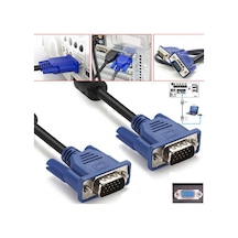 20 Metre Vga Kablo Monitör Projeksiyon Ekran Kablosu 15 Pın Vga