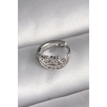 316l Çelik Gümüş Renk Zirkon Taşlı Ay Yıldız Model Tragus Piercing Çok Renkli