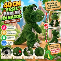 40 Cm Parlak Dinozor Peluş Oyuncak Sevimli Yumuşak Ve Eğlenceli Dinozor Yeşil