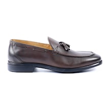 Tuna Hakiki Deri Kahverengi Loafer Erkek Ayakkabı - E4643 Kahverengi
