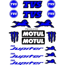 Motosiklet Stıcker Seti Tvs Jüpiter Tasarımlı 02 Nötr