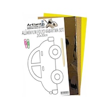 Alüminyum Folyo Kabartma Seti 20x30 Cm Deney Malzemesi 1 Paket Aliminyum Folyo Seti Kabartma Kırmızı