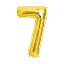 Rakam Folyo Balon 7 Rakamı Büyük Boy Balon Altın Sarısı/Dore 100C