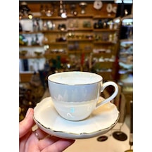 Acar Jea-08360 Pearl Dream 6'lı Porselen Double 150 Ml Kahve Fincan Takımı Krem