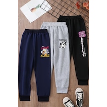 Fyk Kids Kız Çocuk 3'lü Baskılı Eşofman Altı Çok Renkli