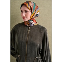 Armine Saf İpek Sura Eşarp 9612d 82 Bronz Kiremit