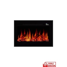 Pagla 80 Elektrikli Şömine - Isıtıcılı, Cam Çerçeveli, Sınırsız R