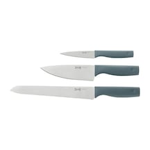 Ikea Tıgerbarb 3 Parça Mutfak Bıçağı Seti 23 Cm Turkuaz - Gri Çok Renkli