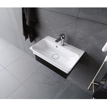 Turkuaz Cerastyle Blue Etajerli Lavabo 60 38 Cm Seramik Kapak Dahil Beyaz