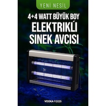 Sinek Öldürücü 4+4w Uv Işıklı Büyük Boy Elektrikli Sinek Avcısı Sessiz Ve Etkili Böcek Öldürücü Ciha
