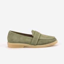 Kemal Tanca Kadın Casual Süet Loafer Ayakkabı Kauçuk Taban T101 Mint Suet