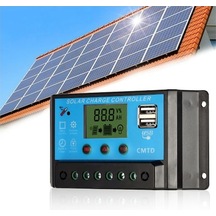 10a 12.6v Lcd Güneş Şarj Kontrol Cihazı Pwm Şarj Regülatörü Güneş Paneli Lityum Pil Lambası Aşırı Yük Koruması