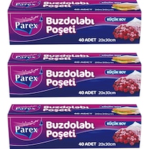 40 Li Buzdolabı Poşeti Küçük Boy 20 X 30 Cm Üçlü Paket
