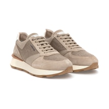 Cacharel Bej %100 Deri Sneaker Ayakkabı