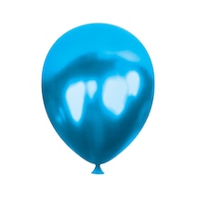 Helyuma Uyumlu Mavi Metalik Balon Mirror Balon 12 İnç 5 Adet Metalik Mavi Balon 12 İnch Mavi