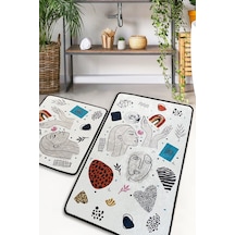 Skulp 2'li Set Banyo Halısı Djt Renkli