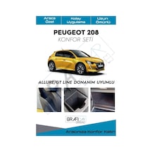 Graficar Design Peugeot 208 Konfor Seti Eşya Saklama Cepleri İçin Hazır Kumaş Kaplama Ses Giderici I Zolasyon Amaçlı Set 2.nesil "allure/gt Lıne" Do
