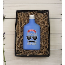 Bk Gift Kişiye Özel İsimli Baba Temalı Mavi Tasarım Cam Şişe Kolonya 200 ML 7