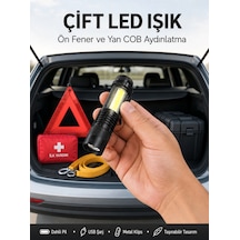 Taşınabilir Şarjlı Led Fener - 4 Modlu, 2000lm, Ayarlanabilir Yeni Nesil Çok Renkli