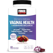 Force Factor Vaginal Health Probiotic Women's Health Ksm66 İnositol Hormone Balance 60 Soft Chews