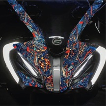 Cf Moto 250 Sr Ön Kafa Grenaj Sticker Set Tasarım