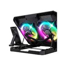 Çift Fanlı Sessiz Laptop Soğutucu Rgb Işıklı 12-17 İnç Uyumlu