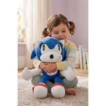 50 Cm Büyük Boy Sonic Peluş Oyuncak Yumuşacık Sevimli Kahraman Çocuk Hediyesi Mavi