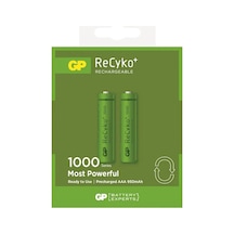 Gp Recyko 1000 Mah Aaa Şarj Edilebilir İnce Kalem Pil 2'li Paket
