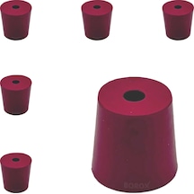 Borox Kauçuk Tıpa Delikli No.6 20 x 24.5 x 24 MM 5 Adet