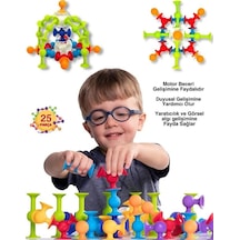 Vakum Molekül 25 Parça Yapı Taşları Fidget Duyusal Eğitici Oyuncak Squigz  116238964