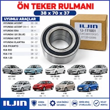 Accent 00-06-era 06 Sonrsası Ön Teker Rulmanı 38x70x37 57120-02000 51720-02000