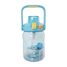 Shotay St-7313 Pipetli Askılı Tritan Matara 1000 Ml Mavi