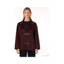 Yargıcı Regular Ceket Yaka Uzun Kol Palto 26kkpl5021x 016 Bordo