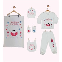 Pia Baby Gl 1945-07 İsme Özel Battaniye Zıbın Set Krem