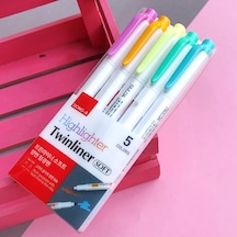 Dong-A Twinliner Soft Fosforlu Kalem Çift Taraflı 5'Li Set