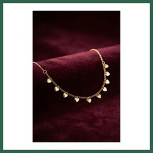 Bezos Gold Pirinç Kalp Model Kadın Kolye Bzs01