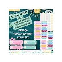 İsme Özel Okul Etiket Seti 159 Adet - Parlak Kuşe Kesimli Defter Kitap Kalem Sticker Diğer