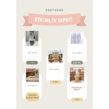Yeni Hediyeli-üretici Koli Etkinlik Set 150 Er,4oz 7oz Karton Bardak Set,plastik Bardak,karıştırıcı 1