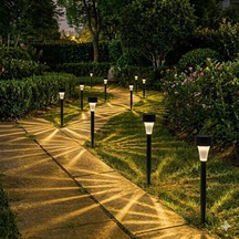 Senon 10'lu Güneş Enerjili Led Bahçe Aydınlatması Solar Lamba Dekoratif Saplama Bahçe Yol Lambası Diğer