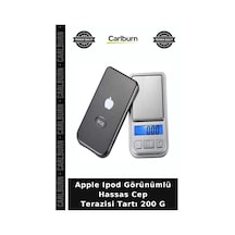 Özel Üretim Mini Gümüş Apple Ipod Görünümlü Hassas Cep Terazisi Tartı 200 G Kapasite 0.01 Hassasiyet